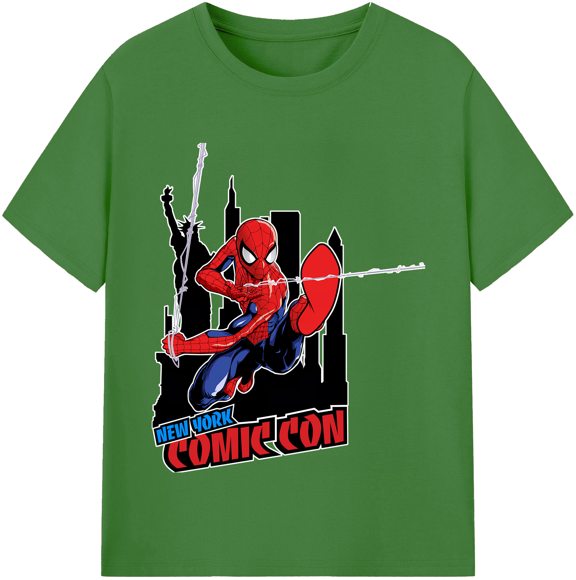 （画像用） Spider Man スパイダーマン レディースカジュアルプリントTシャツ（綿100％）